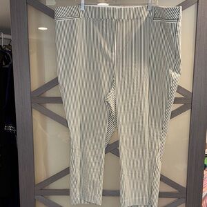 Lane Bryant Black and White Striped Men's Dress Pants